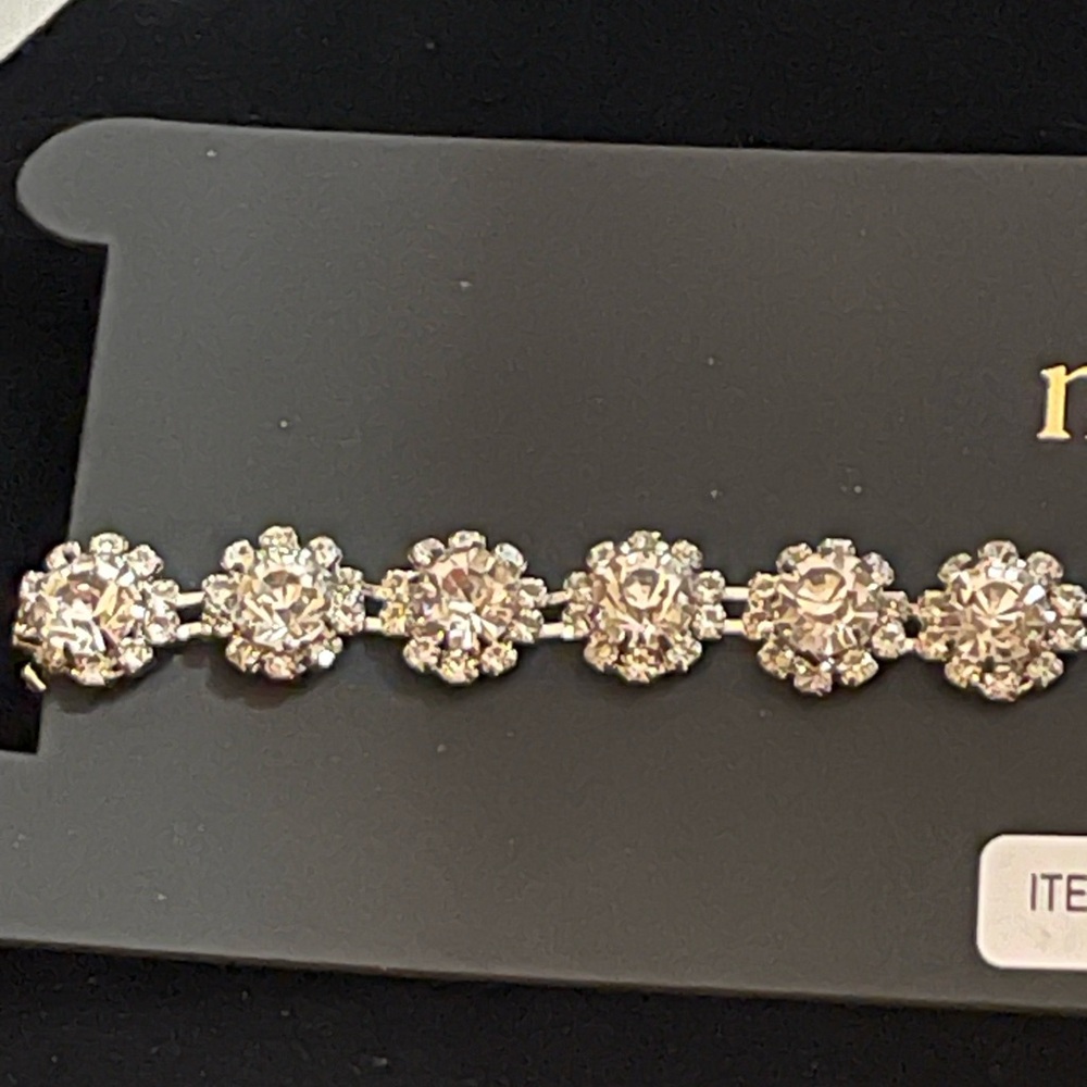 Elegant Silver Crystal Bracelet